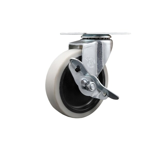 Service Caster 7734-88 Rubbermaid Mobile Work Center Locking 4'' Swivel Replacement Caster RUB-SCC-05S410-TPRS-SLB - main